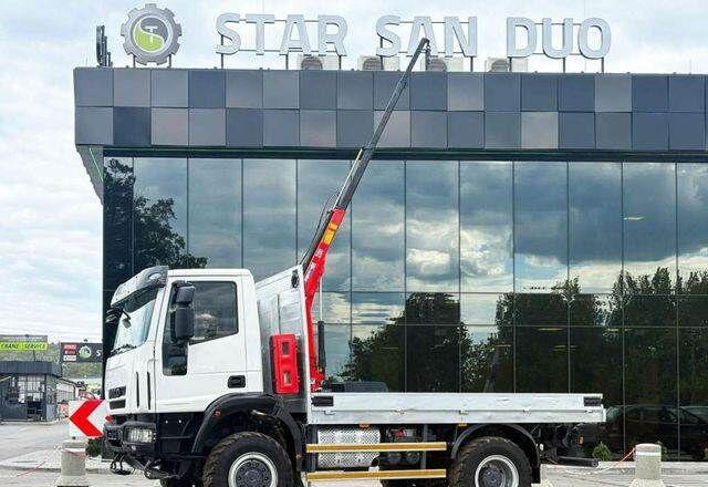 Iveco Eurocargo 4x4 HMF 202 Euro 6 mileage: 76,000 k - Dropside/ Flatbed truck, Crane truck: picture 1 Iveco Eurocargo 4x4 HMF 202 Euro 6 mileage: 76,000 k - Dropside/ Flatbed truck, Crane truck: picture 1