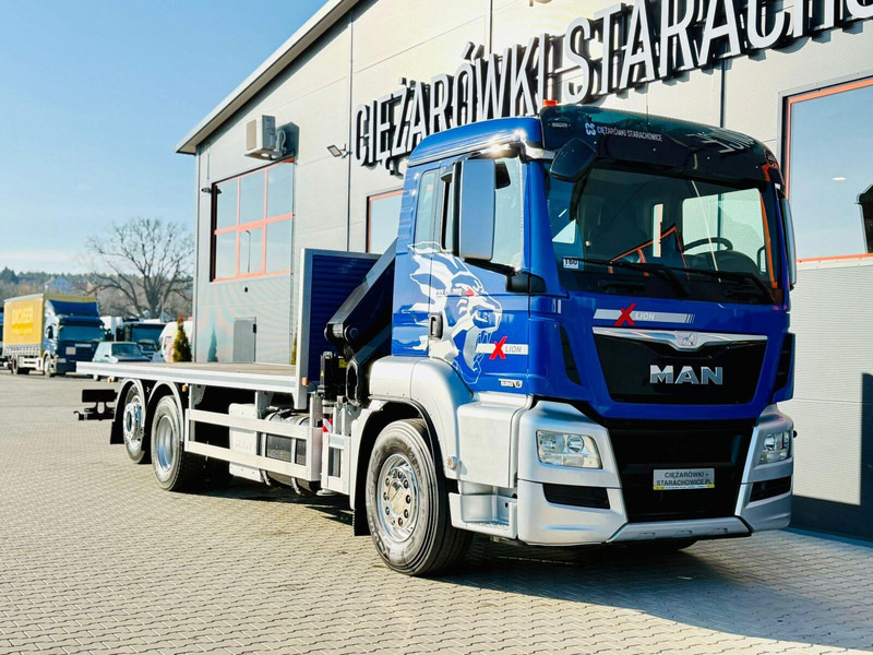 MAN MAN TGS 26.360 // E6 // 6x2 // platforma laweta 7,2m z HDs HMF 1 - Dropside/ Flatbed truck, Crane truck: picture 4 MAN MAN TGS 26.360 // E6 // 6x2 // platforma laweta 7,2m z HDs HMF 1 - Dropside/ Flatbed truck, Crane truck: picture 4