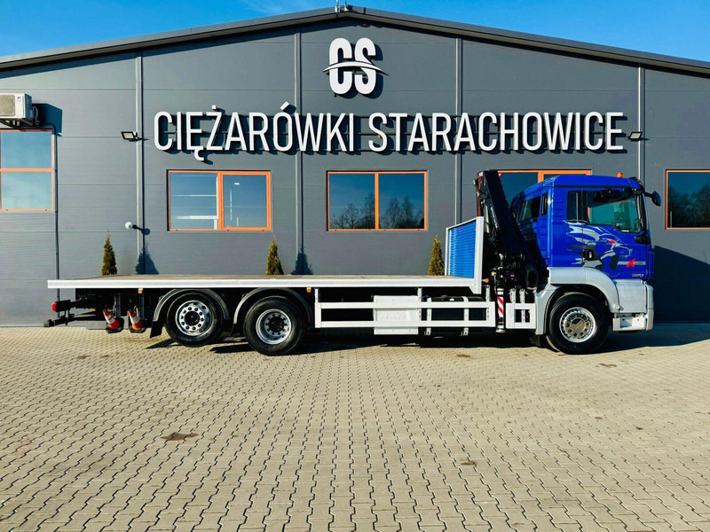MAN MAN TGS 26.360 // E6 // 6x2 // platforma laweta 7,2m z HDs HMF 1 - Dropside/ Flatbed truck, Crane truck: picture 5 MAN MAN TGS 26.360 // E6 // 6x2 // platforma laweta 7,2m z HDs HMF 1 - Dropside/ Flatbed truck, Crane truck: picture 5