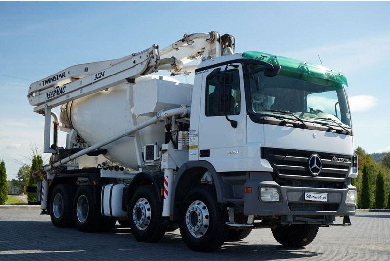 Mercedes-Benz ACTROS 3241 / POMPOGRUSZKA / 8X4 / BETONIARKA + POMPA SERMAC 3Z2 - Concrete mixer truck: picture 1 Mercedes-Benz ACTROS 3241 / POMPOGRUSZKA / 8X4 / BETONIARKA + POMPA SERMAC 3Z2 - Concrete mixer truck: picture 1