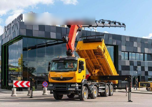 Renault KERAX 450 8x4 PALFINGER PK 60002 Crane Tipper - Tipper, Crane truck: picture 1 Renault KERAX 450 8x4 PALFINGER PK 60002 Crane Tipper - Tipper, Crane truck: picture 1