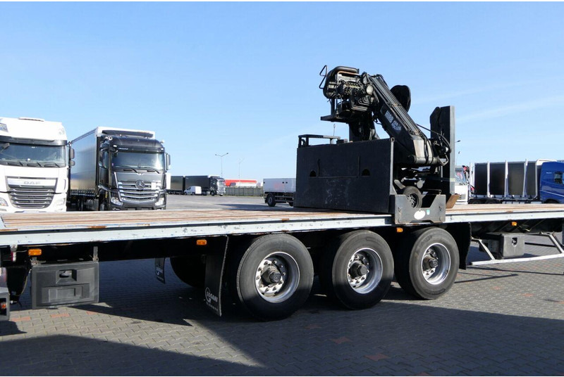 Dropside/ Flatbed semi-trailer Samro NACZEPA PLATFORMA + HDS HIAB R 150 / DO BUDOWLANKI / PODŁOGA SZY: picture 13