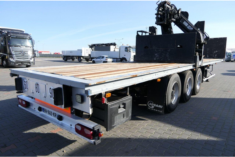 Dropside/ Flatbed semi-trailer Samro NACZEPA PLATFORMA + HDS HIAB R 150 / DO BUDOWLANKI / PODŁOGA SZY: picture 9