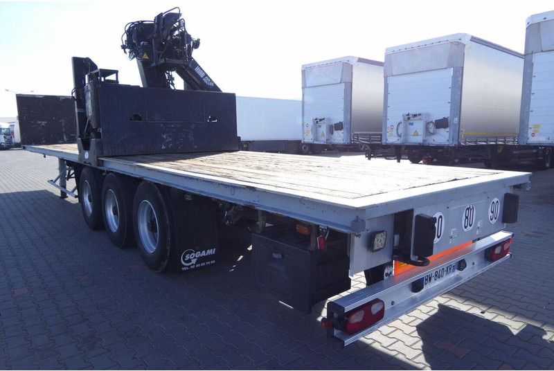 Dropside/ Flatbed semi-trailer Samro NACZEPA PLATFORMA + HDS HIAB R 150 / DO BUDOWLANKI / PODŁOGA SZY: picture 8