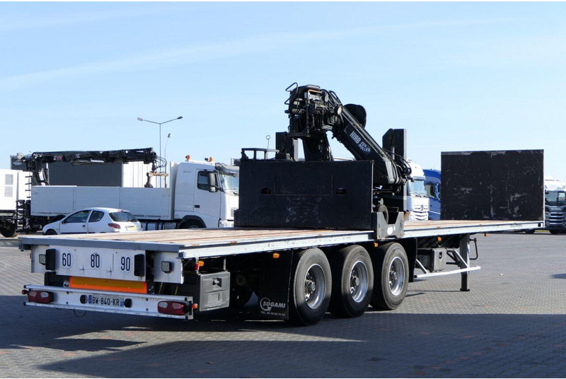 Dropside/ Flatbed semi-trailer Samro NACZEPA PLATFORMA + HDS HIAB R 150 / DO BUDOWLANKI / PODŁOGA SZY: picture 7