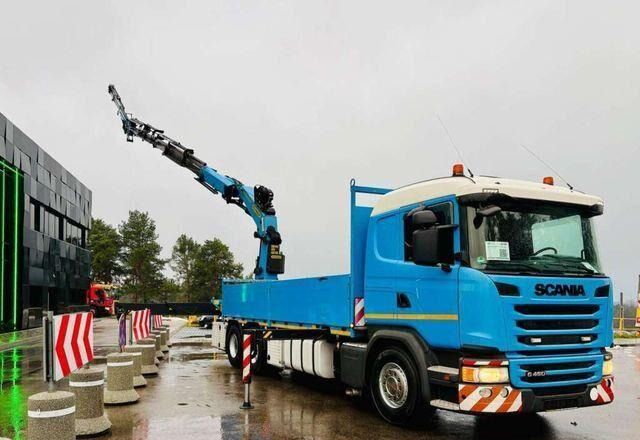 Scania G450 6x4 PALFINGER PK 42002 SH Fly Jib Crane - Dropside/ Flatbed truck, Crane truck: picture 3 Scania G450 6x4 PALFINGER PK 42002 SH Fly Jib Crane - Dropside/ Flatbed truck, Crane truck: picture 3