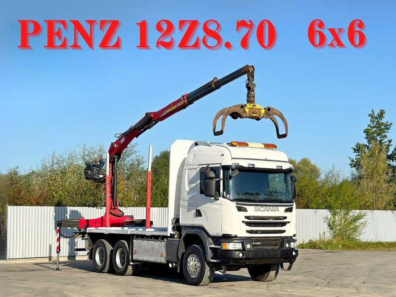 Scania G490 - Logging truck, Crane truck: picture 1 Scania G490 - Logging truck, Crane truck: picture 1