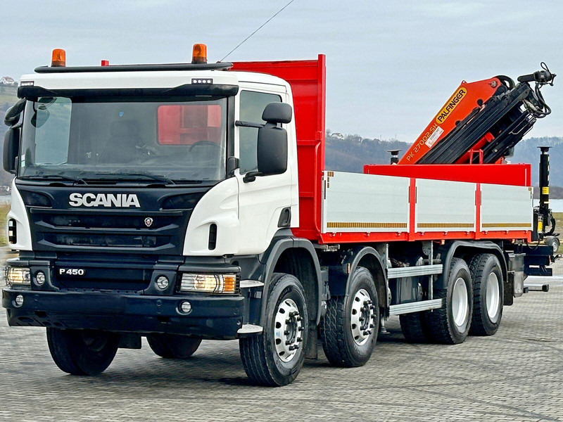 Scania P 450 - Dropside/ Flatbed truck, Crane truck: picture 4 Scania P 450 - Dropside/ Flatbed truck, Crane truck: picture 4