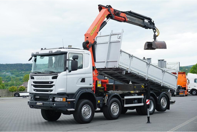 Scanvo G 400 / E 5 / 8 X 4 / 4 x 4 / WYWROTKA + HDS / TRIDEM / PALFINGE - Tipper, Crane truck: picture 1 Scanvo G 400 / E 5 / 8 X 4 / 4 x 4 / WYWROTKA + HDS / TRIDEM / PALFINGE - Tipper, Crane truck: picture 1