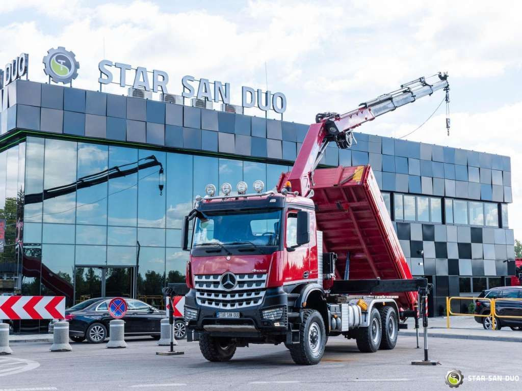 Mercedes-Benz  AROCS 3345 6x6 HMF 3220 Winch Crane tipper - Crane truck: picture 1 Mercedes-Benz  AROCS 3345 6x6 HMF 3220 Winch Crane tipper - Crane truck: picture 1
