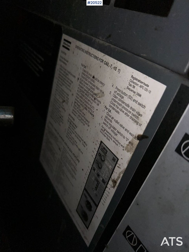 Atlas Copco GA7 - Construction machinery: picture 5 Atlas Copco GA7 - Construction machinery: picture 5