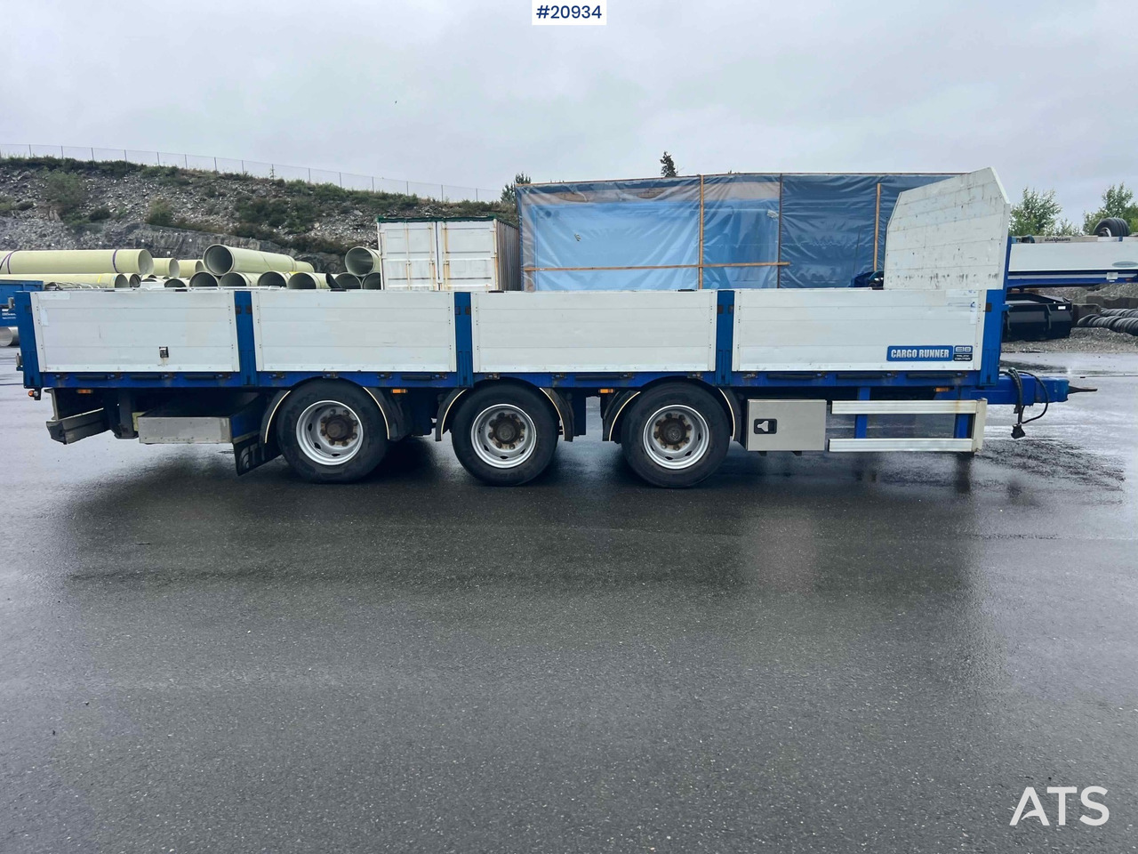 Dropside/ Flatbed trailer Konar 3 akslet plankjerre: picture 23