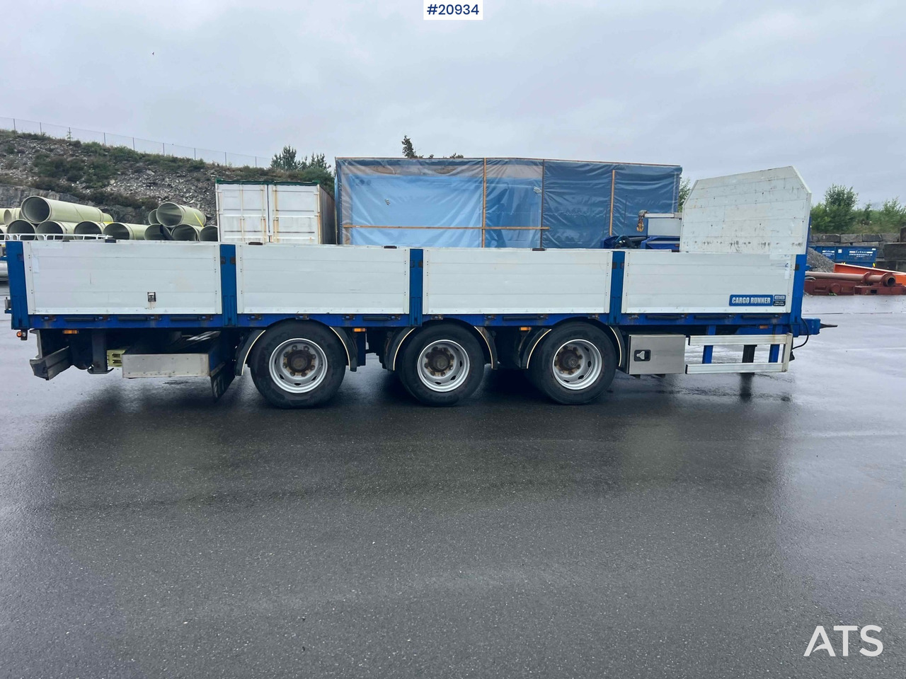 Dropside/ Flatbed trailer Konar 3 akslet plankjerre: picture 24