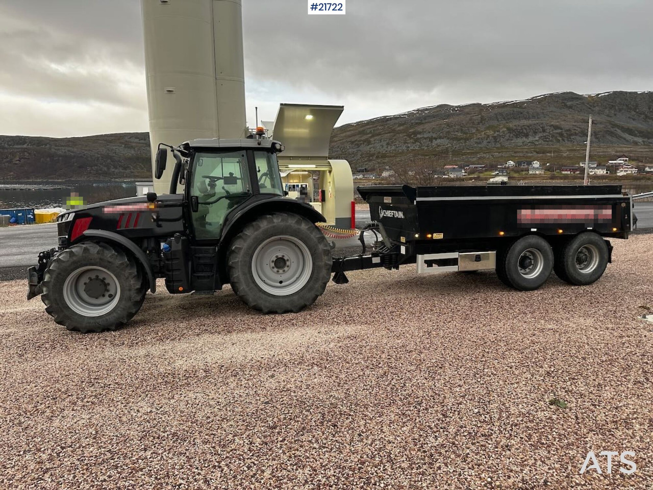Massey Ferguson 7719 S 4x4 brøyterigget traktor m/ 2 sett dekk, snøfres og henger. SE VIDEO - Farm tractor: picture 2 Massey Ferguson 7719 S 4x4 brøyterigget traktor m/ 2 sett dekk, snøfres og henger. SE VIDEO - Farm tractor: picture 2