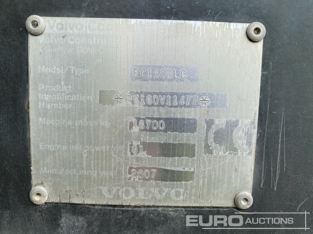 2007 Volvo EC160BLC - Crawler excavator: picture 2 2007 Volvo EC160BLC - Crawler excavator: picture 2