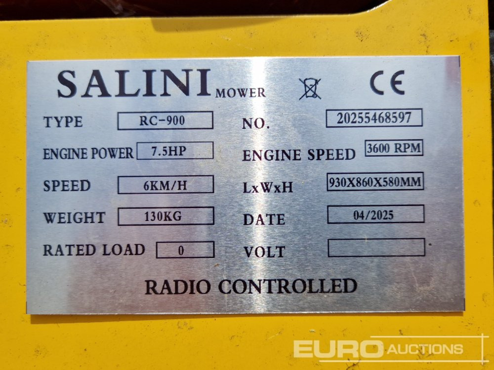 New Garden mower Unused Salini RC-900: picture 12