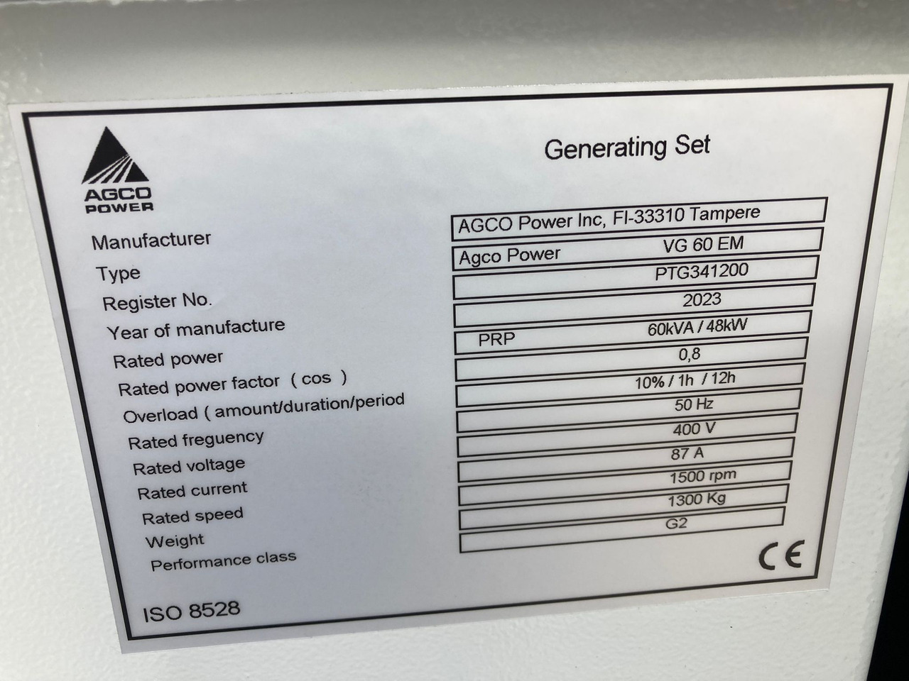 Valtra Diesel-Generator VG60 - Livestock equipment: picture 2 Valtra Diesel-Generator VG60 - Livestock equipment: picture 2