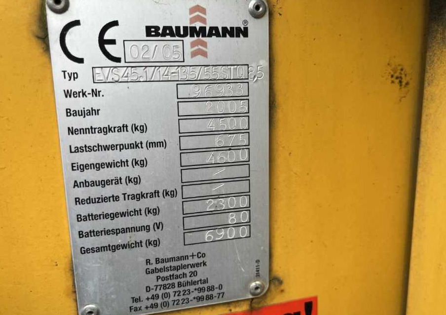 Baumann EVS45.1/14-135/55STO.8,5 - Side loader: picture 1 Baumann EVS45.1/14-135/55STO.8,5 - Side loader: picture 1