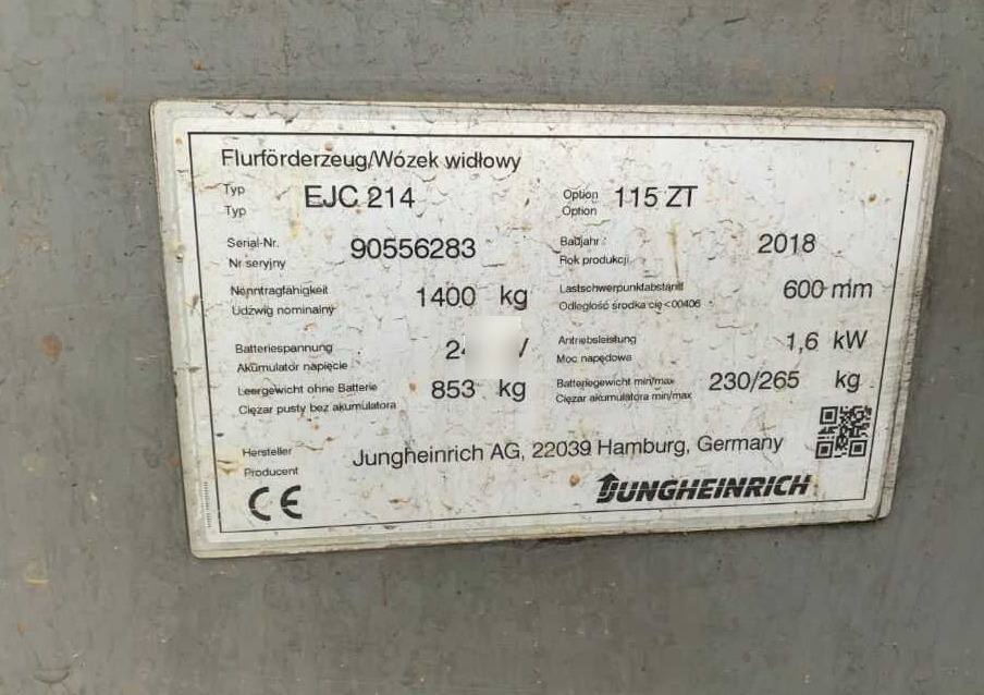 Jungheinrich EJC214 - Stacker: picture 4 Jungheinrich EJC214 - Stacker: picture 4