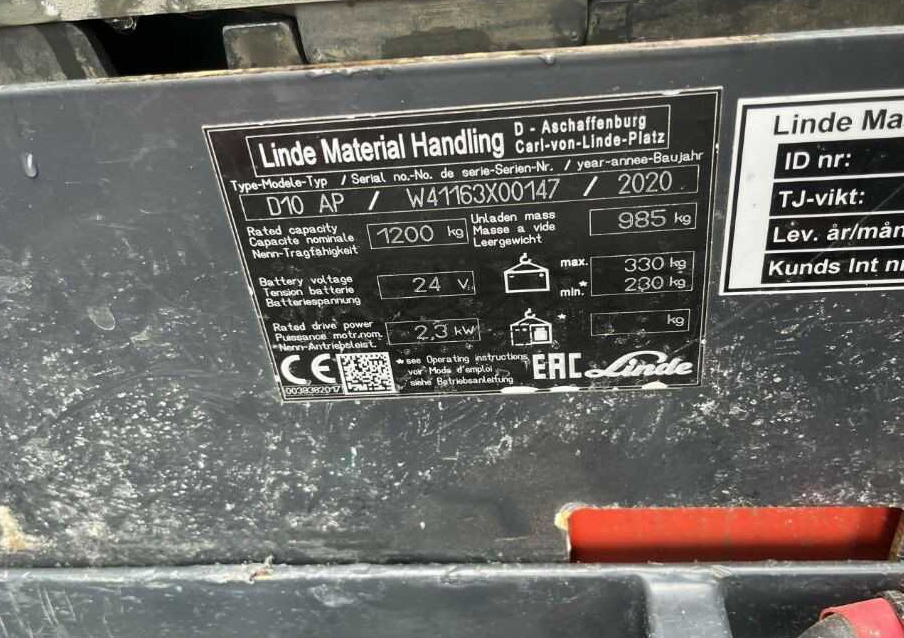 Linde D10AP - Stacker: picture 4 Linde D10AP - Stacker: picture 4