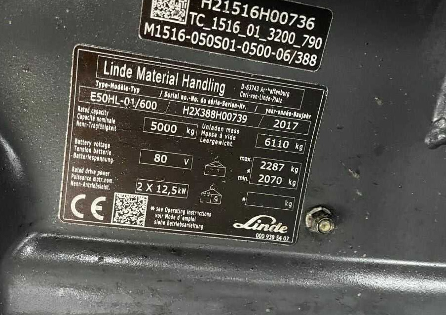 Linde E50HL-01/600 - Electric forklift: picture 4 Linde E50HL-01/600 - Electric forklift: picture 4