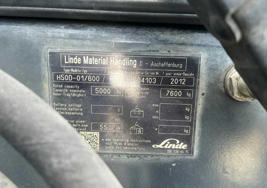 Linde H50D-01/600 - Diesel forklift: picture 4 Linde H50D-01/600 - Diesel forklift: picture 4