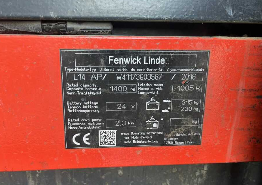 Linde L14lAP - Stacker: picture 4 Linde L14lAP - Stacker: picture 4