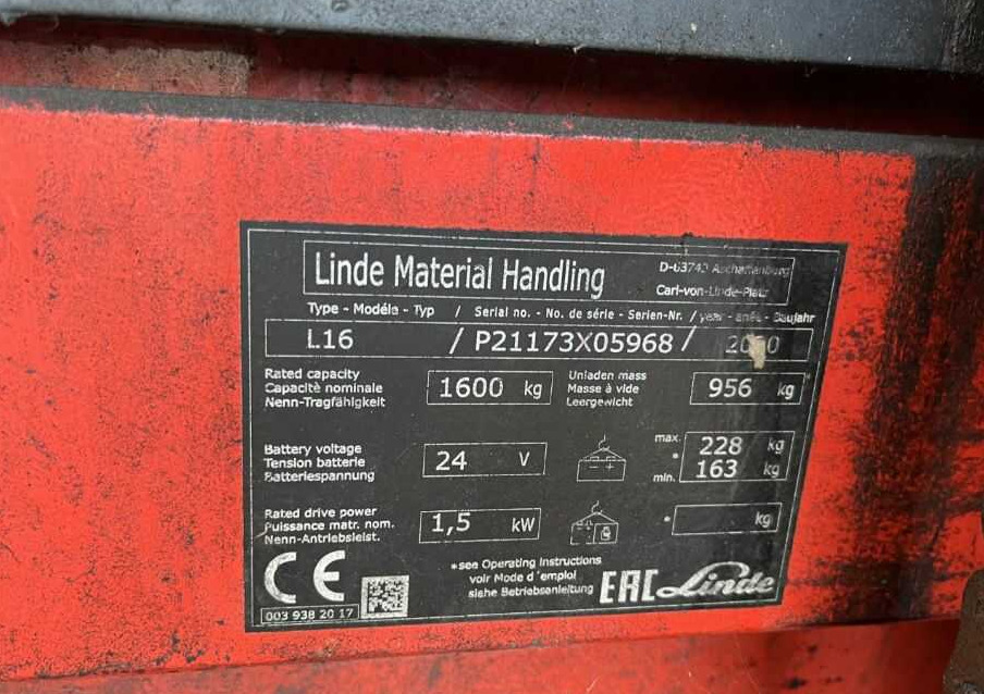 Linde L16 - Stacker: picture 4 Linde L16 - Stacker: picture 4