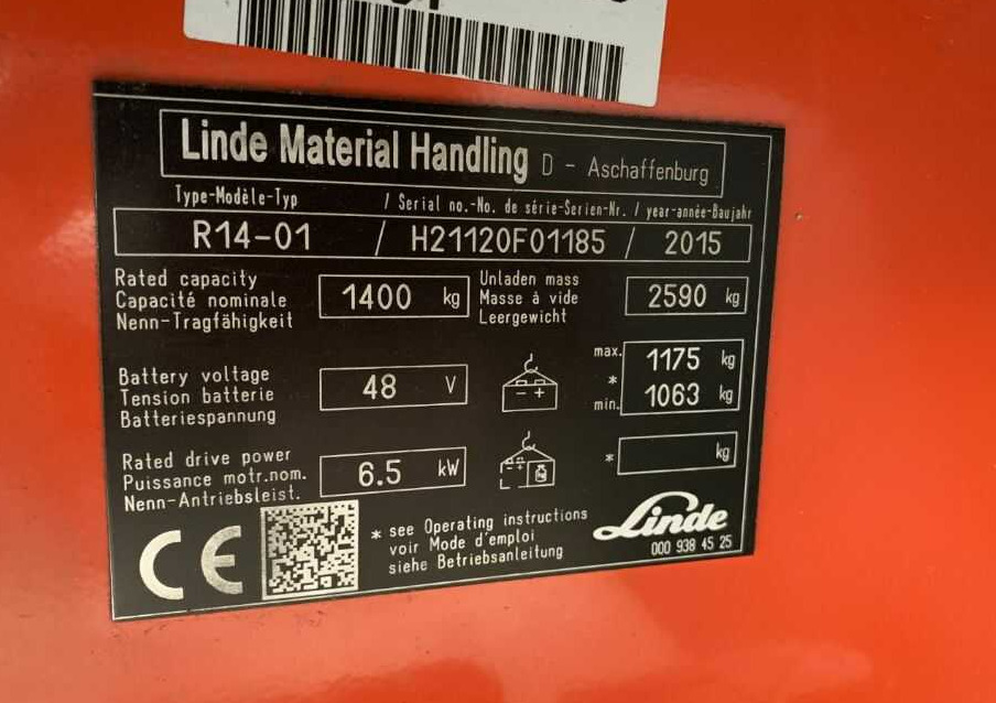 Reach truck Linde R14-01: picture 6
