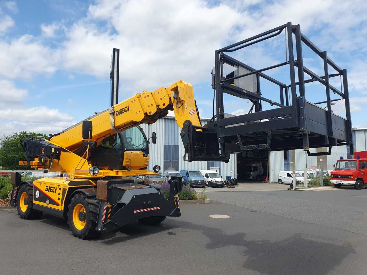 Telescopic handler Dieci Pegasus 40.18 / Winde / Korb / Funk / nur 1.055h: picture 8