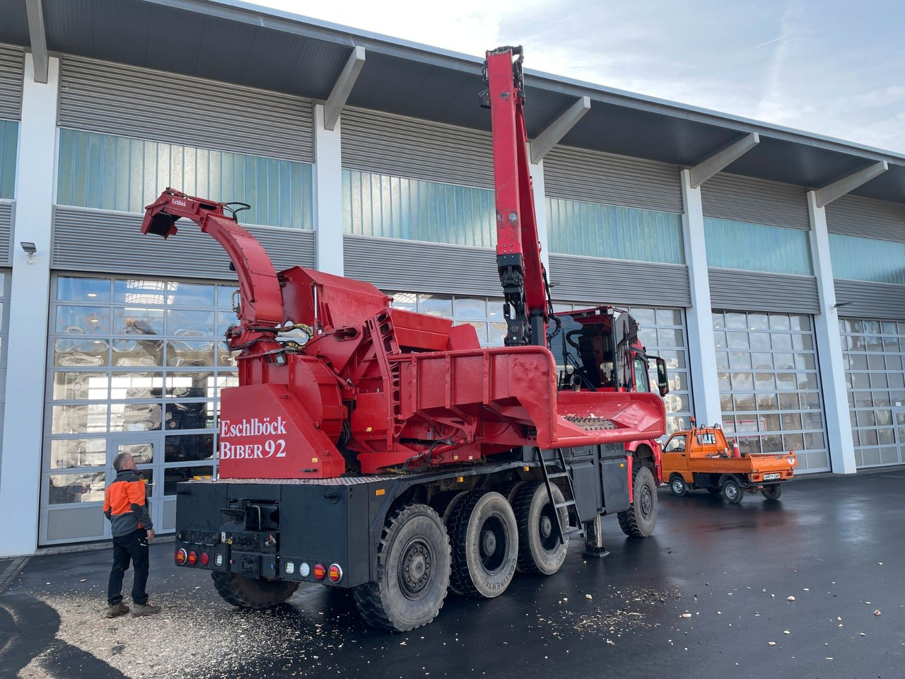 Logging truck, Crane truck Mercedes-Benz TUROX 8x8 Eschlböck Biber 92 Holzhacker / 1.512h: picture 11 Logging truck, Crane truck Mercedes-Benz TUROX 8x8 Eschlböck Biber 92 Holzhacker / 1.512h: picture 11