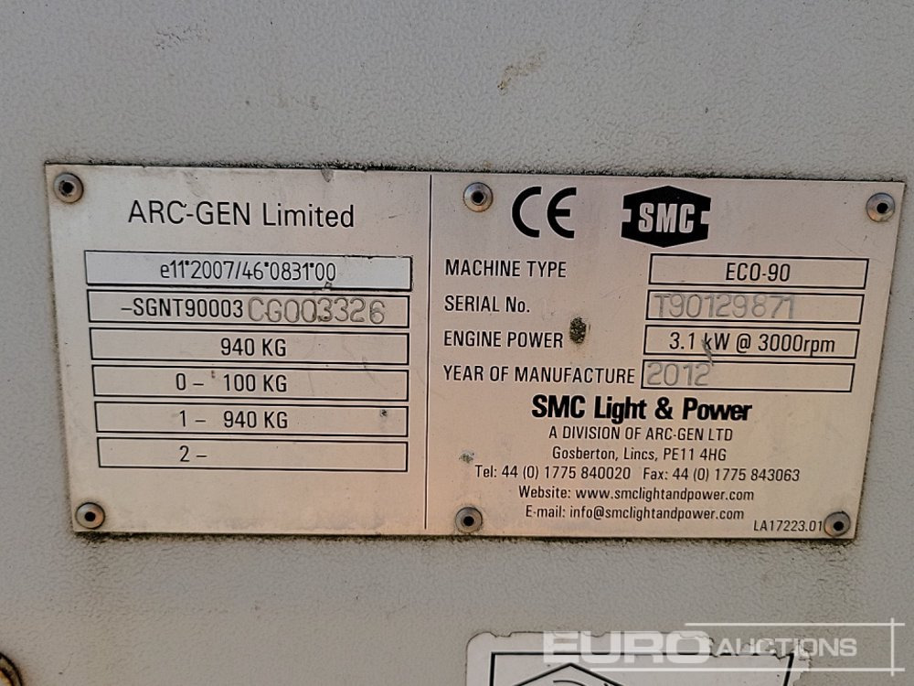 Lighting tower 2012 SMC ECO-90: picture 32