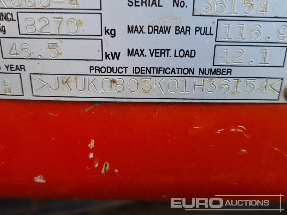 Mini excavator 2016 Kubota KX080-4: picture 45