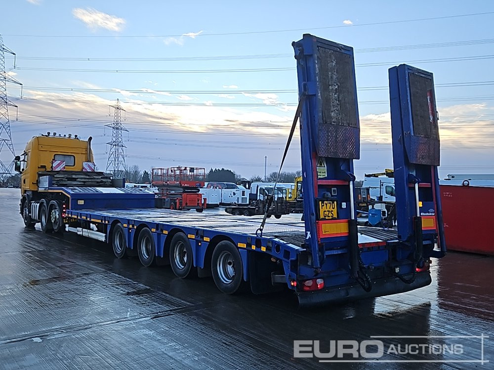 2017 Kassbohrer 4 Axle Extendable Stepframe Low Loader Trailer, 1 Rear Stear Axle, Out Riggers, Hydraulic Fliptoe Ramps - Low loader semi-trailer: picture 3 2017 Kassbohrer 4 Axle Extendable Stepframe Low Loader Trailer, 1 Rear Stear Axle, Out Riggers, Hydraulic Fliptoe Ramps - Low loader semi-trailer: picture 3