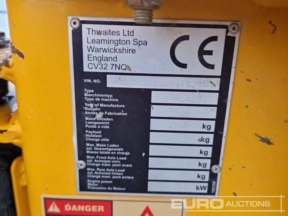 Mini dumper 2020 Thwaites 1 Ton: picture 40