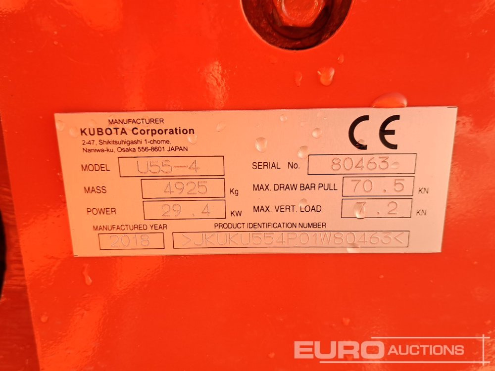 Mini excavator Kubota U55-4: picture 42