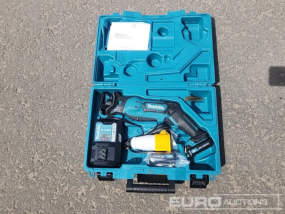 Construction equipment Unused Makita RJ03 12v Recip Saw, 2 Batteries, Charger, Case: picture 10