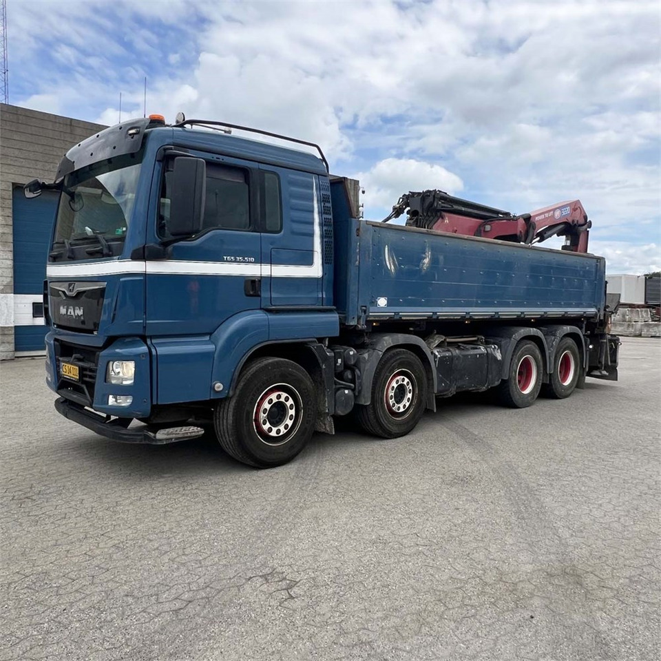 Crane truck, Dropside/ Flatbed truck MAN TGS 35.510 8x4 BL: picture 20