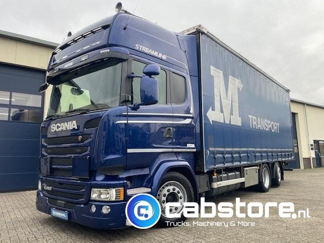 Scania R450 LB6X2MLB Euro 6 - Bouwjaar 2016 - Topline - Doorlaad-volume combi+ Wecon Middenas aanhangwagen - Good condition - Curtain side truck: picture 4 Scania R450 LB6X2MLB Euro 6 - Bouwjaar 2016 - Topline - Doorlaad-volume combi+ Wecon Middenas aanhangwagen - Good condition - Curtain side truck: picture 4