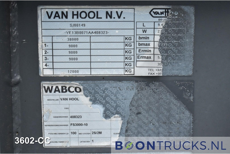 Container transporter/ Swap body semi-trailer Van Hool 3B0071 STACK PRICE € 11500 | 20-30ft * ADR: FL, AT, OX * 3840 KG * LIFT AXLE: picture 12 Container transporter/ Swap body semi-trailer Van Hool 3B0071 STACK PRICE € 11500 | 20-30ft * ADR: FL, AT, OX * 3840 KG * LIFT AXLE: picture 12