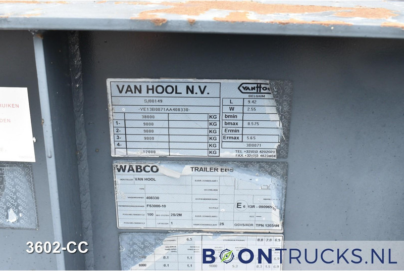 Container transporter/ Swap body semi-trailer Van Hool 3B0071 STACK PRICE € 11500 | 20-30ft * ADR: FL, AT, OX * 3840 KG * LIFT AXLE: picture 9 Container transporter/ Swap body semi-trailer Van Hool 3B0071 STACK PRICE € 11500 | 20-30ft * ADR: FL, AT, OX * 3840 KG * LIFT AXLE: picture 9