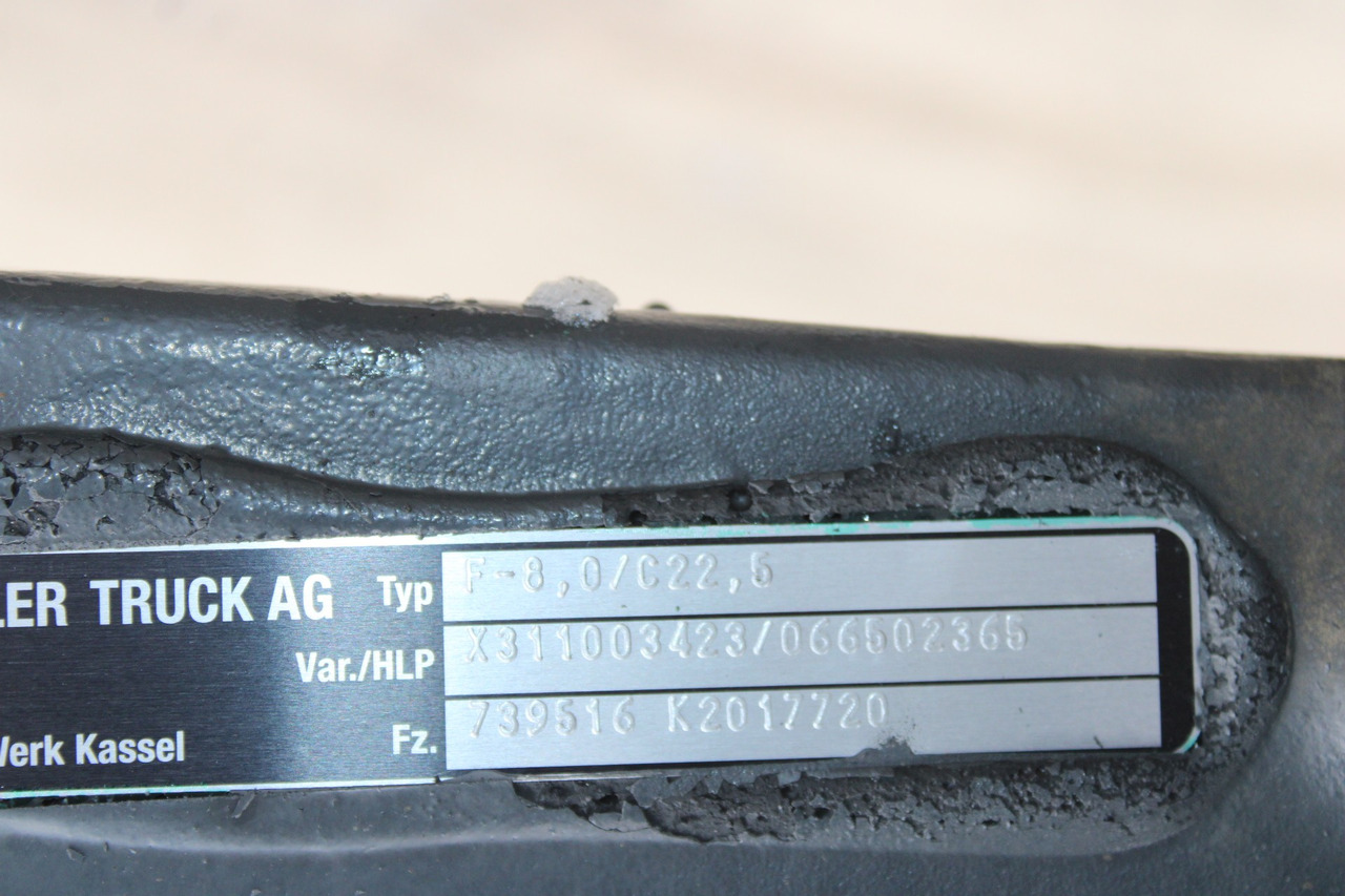 AXA FATA F-8,0-C22,5 MERCEDES AROCS A9603312901, X311003423, 066502365 - Front axle for Truck: picture 3 AXA FATA F-8,0-C22,5 MERCEDES AROCS A9603312901, X311003423, 066502365 - Front axle for Truck: picture 3
