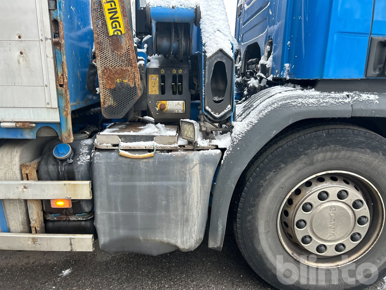 Dropside/ Flatbed truck, Crane truck Brädgårdsbil / SCANIA P250 / Nybesiktigad kran: picture 23