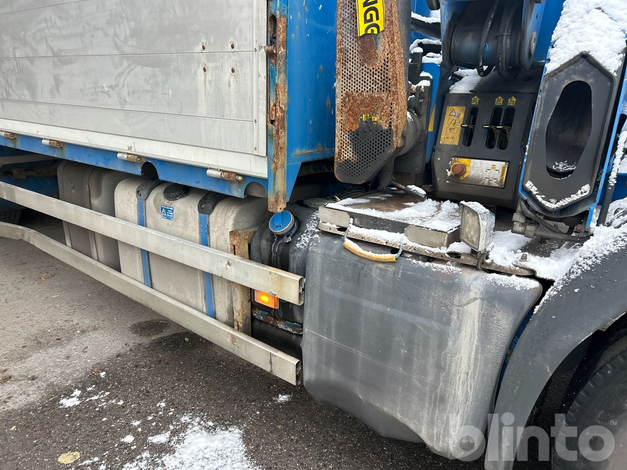 Dropside/ Flatbed truck, Crane truck Brädgårdsbil / SCANIA P250 / Nybesiktigad kran: picture 26