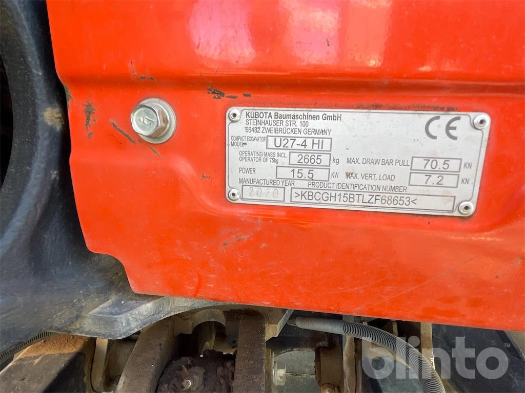 Kubota U27 - 4 HI - Mini excavator: picture 5 Kubota U27 - 4 HI - Mini excavator: picture 5