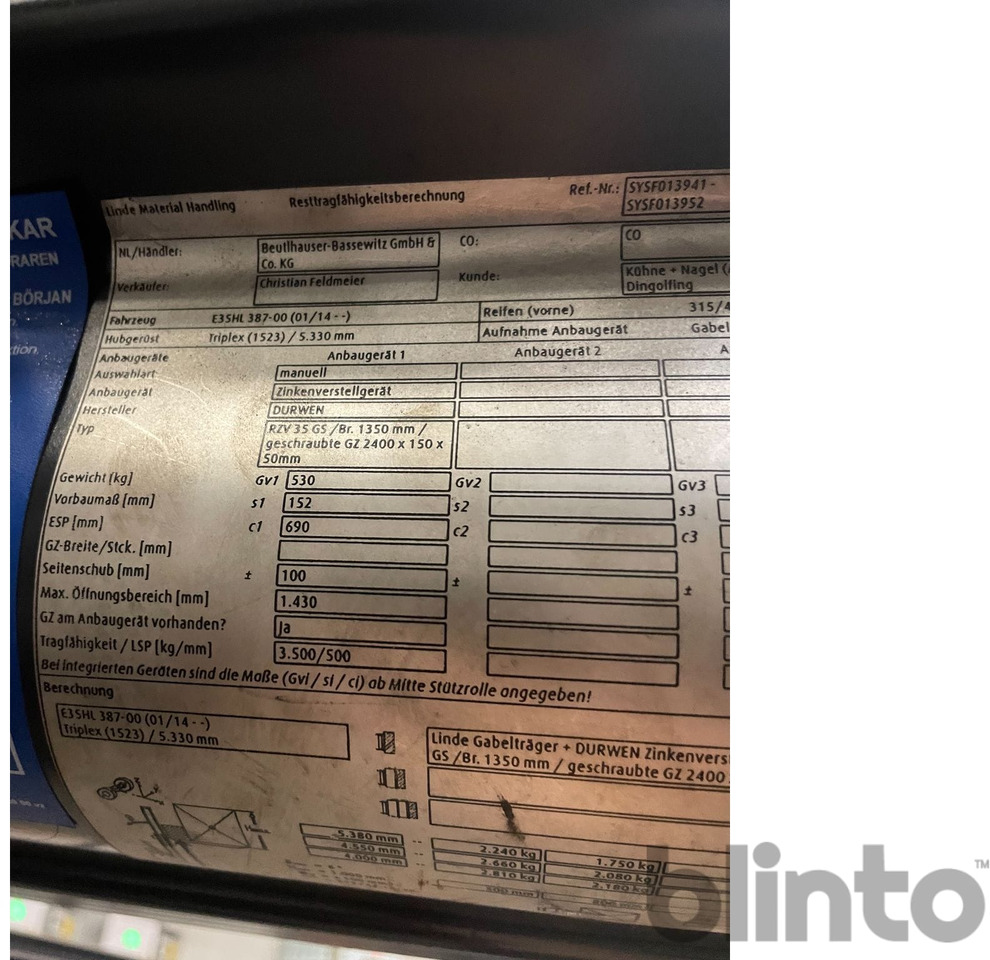 Electric forklift Linde E35: picture 18 Electric forklift Linde E35: picture 18