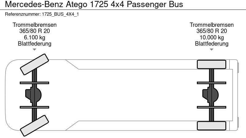 New Coach Mercedes-Benz Atego 1725 4x4 Passenger Bus: picture 12