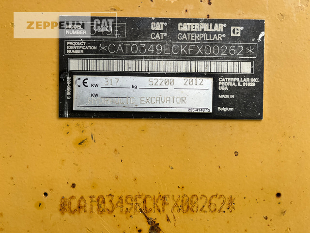 Cat 349EL - Crawler excavator: picture 2 Cat 349EL - Crawler excavator: picture 2