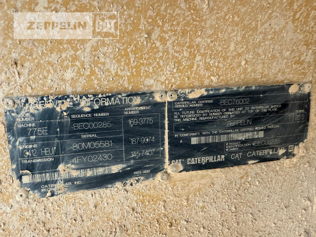 Cat 775E - Rigid dumper/ Rock truck: picture 5 Cat 775E - Rigid dumper/ Rock truck: picture 5